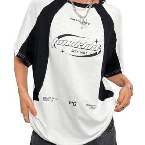 SXV 'Hustle for The Dream Life’ Printed Cool Aesthetic Oversized Baggy Cotton T-Shirt for Women